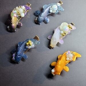Koi Fish Hair Clips -- Multicolor